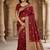 Maroon color art silk blend sarees with blouse