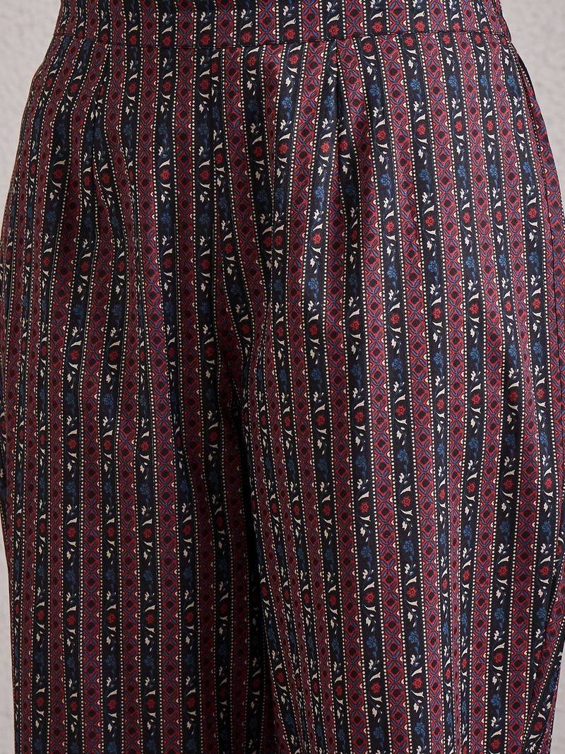 Women Ethnic Motifs Printed Regular Pure Cotton Kurta with Trousers & With Dupatta