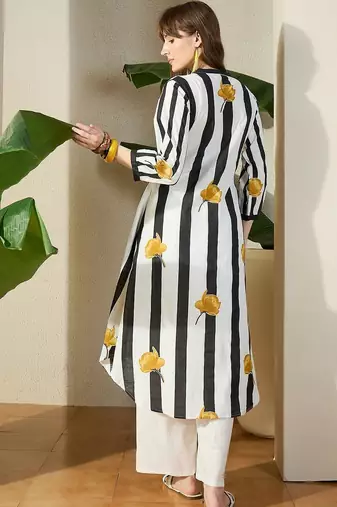 Women Printed Regular Pure Cotton Kurta with Trousers