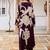 Women Floral Printed Regular Thread Work Kurta with Trousers