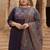 Plus Size Black Printed Straight Kurta Trousers With Dupatta Set