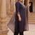 Plus Size Black Printed Straight Kurta Trousers With Dupatta Set