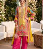 Women Ethnic Motifs Printed Regular Mirror Work Kurta with Palazzos & With Dupatta
