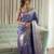 Royalblue color art silk blend sarees with blouse