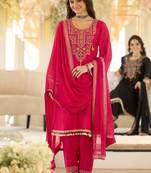 Women Ethnic Motifs Embroidered Regular Beads and Stones Kurta with Salwar & With Dupatta