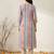 Women Printed Regular Beads and Stones Pure Cotton Kurta with Trousers