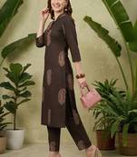 Women Paisley Printed Regular Pure Cotton Kurta with Trousers