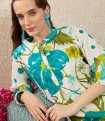 Women Floral Printed Regular Pure Cotton Kurta with Trousers