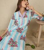 Women Floral Printed Regular Pure Cotton Kurta with Trousers