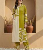Women Ethnic Motifs Printed Regular Thread Work Kurta with Palazzos