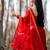 Red color art silk blend sarees with blouse