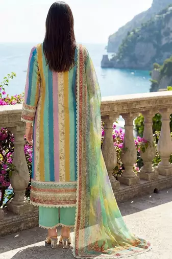 Women Printed Regular Thread Work Kurta with Trousers & With Dupatta