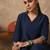 Women Regular Thread Work Kurta with Trousers