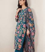 Women Floral Printed Regular Mirror Work Pure Cotton Kurta with Trousers & With Dupatta