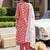 Women Floral Printed Pleated Beads and Stones Pure Cotton Kurta with Trousers & With Dupatta