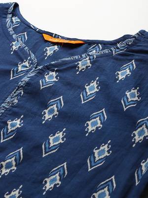 Ethnic Motifs Printed Regular Pure Cotton Kurta With Trousers & Dupatta 2