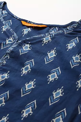 Ethnic Motifs Printed Regular Pure Cotton Kurta With Trousers & Dupatta