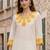 Women Floral Embroidered Regular Thread Work Pure Cotton Kurta with Trousers