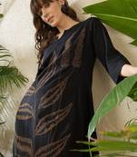 Ethnic Motifs Embroidered Notch Neck Thread Work Pure Cotton Kurta With Palazzos