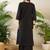 Ethnic Motifs Embroidered Notch Neck Thread Work Pure Cotton Kurta With Palazzos