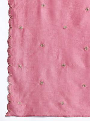 Floral Embroidered Sequinned Kurta with Trousers & With Dupatta 4