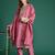 Floral Embroidered Sequinned Kurta with Trousers & With Dupatta