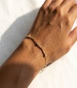 Elegant Gold Tone Slim Chain Bracelet with Clear Crystal Accents