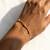 Elegant Gold Tone Slim Chain Bracelet with Clear Crystal Accents