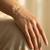 Elegant Gold Tone Slim Chain Bracelet with Clear Crystal Accents