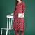 Paisley Printed Mirror Work Pure Cotton Kurta with Trousers