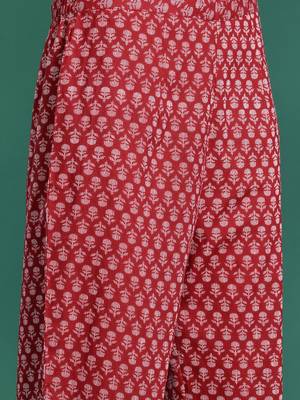 Paisley Printed Mirror Work Pure Cotton Kurta with Trousers 3