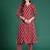 Paisley Printed Mirror Work Pure Cotton Kurta with Trousers