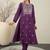 Floral Embroidered Sequinned Pure Cotton Kurta With Trousers