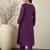 Floral Embroidered Sequinned Pure Cotton Kurta With Trousers