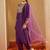 Ethnic Motifs Printed Straight Sequinned Kurta with Trousers & Dupatta