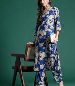 Women Ethnic Motifs Printed Regular Pure Cotton Kurta with Trousers