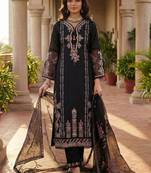 Women Floral Embroidered Regular Thread Work Kurta with Trousers & With Dupatta