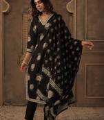 Women Floral Printed Regular Pure Cotton Kurta with Trousers & With Dupatta