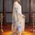 Women Floral Printed Regular Thread Work Linen Kurta with Trousers & With Dupatta
