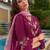 Women Floral Embroidered Regular Thread Work Pure Silk Kurta with Trousers & With Dupatta