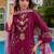 Women Floral Embroidered Regular Thread Work Pure Silk Kurta with Trousers & With Dupatta