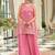 Floral Embroidered Thread Work Kurta With Palazzos & Dupatta