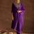 Purple Ethnic Motifs Zari Embroidered Kurta with Trousers & With Dupatta