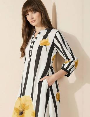 Women Floral Printed Regular Pure Cotton Kurta with Trousers 2