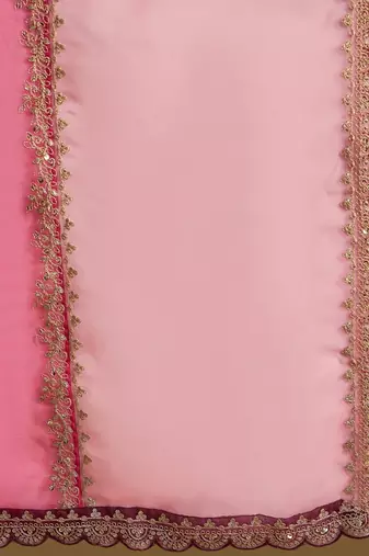 Ethnic Embroidered Zari Work Regular Sleeves Round Neck Silk Blend Kurta Set