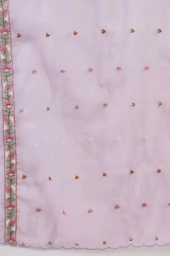 Women Floral Embroidered Regular Thread Work Kurta with Trousers & With Dupatta