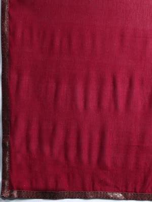 Embroidered Jacquard Zari Kurta With Trousers & Dupatta 5