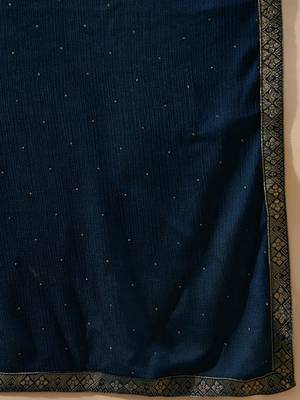 Ethnic Motifs Embroidered Zari Straight Kurta with Trousers & Dupatta 7
