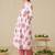 Floral Printed Notch Neck A-Line Pure Cotton Kurta With Trousers