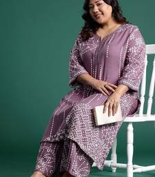 Women Printed Regular Thread Work Kurta with Palazzos